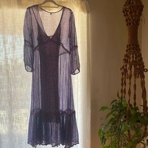 Spell Lavender Floral Maxi Dress and Slip